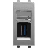 ДКС USB 3.0 розетка модульная, тип А-А, Avanti, закаленная сталь, 1 модуль 4404301 DKC