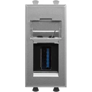 ДКС USB 3.0 розетка модульная, тип А-А, Avanti, закаленная сталь, 1 модуль 4404301 DKC ДКС USB 3.0 розетка модульная, тип А-А, Avanti, закаленная сталь, 1 модуль 4404301 DKC