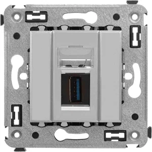 ДКС USB 3.0 розетка одинарная в стену, тип А-А, Avanti, закаленная сталь 4404303 DKC ДКС USB 3.0 розетка одинарная в стену, тип А-А, Avanti, закаленная сталь 4404303 DKC