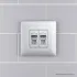 ДКС Компьютерная розетка RJ-45 в стену, кат.5e двойная экранированная, Avanti, закаленная сталь 4404364 DKC ДКС Компьютерная розетка RJ-45 в стену, кат.5e двойная экранированная, Avanti, закаленная сталь 4404364 DKC