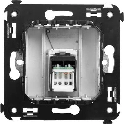 ДКС Компьютерная розетка RJ-45 в стену, кат.6А одинарная, "Avanti", "Закаленная сталь" 4404373 DKC ДКС Компьютерная розетка RJ-45 в стену, кат.6А одинарная, "Avanti", "Закаленная сталь" 4404373 DKC