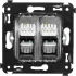ДКС Компьютерная розетка RJ-45 в стену, кат.6А двойная, Avanti, закаленная сталь 4404374 DKC ДКС Компьютерная розетка RJ-45 в стену, кат.6А двойная, Avanti, закаленная сталь 4404374 DKC