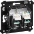 ДКС Компьютерная розетка RJ-45 в стену, кат.6А двойная, Avanti, закаленная сталь 4404374 DKC ДКС Компьютерная розетка RJ-45 в стену, кат.6А двойная, Avanti, закаленная сталь 4404374 DKC