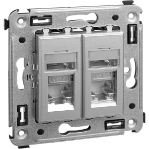 ДКС Компьютерная розетка RJ-45 в стену, кат.6 двойная экранированная, Avanti, закаленная сталь 4404394 DKC ДКС Компьютерная розетка RJ-45 в стену, кат.6 двойная экранированная, Avanti, закаленная сталь 4404394 DKC