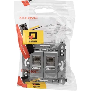 ДКС Компьютерная розетка RJ-45 в стену, кат.6 двойная экранированная, Avanti, закаленная сталь 4404394 DKC ДКС Компьютерная розетка RJ-45 в стену, кат.6 двойная экранированная, Avanti, закаленная сталь 4404394 DKC