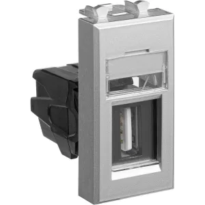 ДКС USB 2.0 розетка модульная, тип А-А, Avanti, закаленная сталь, 1 модуль 4404401 DKC ДКС USB 2.0 розетка модульная, тип А-А, Avanti, закаленная сталь, 1 модуль 4404401 DKC
