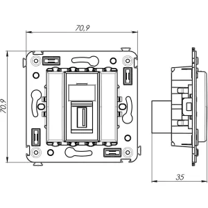 ДКС USB 2.0 розетка одинарная в стену, тип А-А, Avanti, закаленная сталь 4404403 DKC ДКС USB 2.0 розетка одинарная в стену, тип А-А, Avanti, закаленная сталь 4404403 DKC