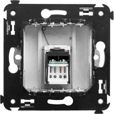 ДКС Компьютерная розетка RJ-45 в стену, кат.5e одинарная, Avanti, закаленная сталь 4404463 DKC ДКС Компьютерная розетка RJ-45 в стену, кат.5e одинарная, Avanti, закаленная сталь 4404463 DKC