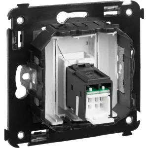 ДКС Компьютерная розетка RJ-45 в стену, кат.5e одинарная, Avanti, закаленная сталь 4404463 DKC ДКС Компьютерная розетка RJ-45 в стену, кат.5e одинарная, Avanti, закаленная сталь 4404463 DKC