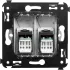 ДКС Компьютерная розетка RJ-45 в стену, кат.5e двойная, ДКС Компьютерная розетка RJ-45 в стену, кат.5e двойная,