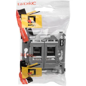 ДКС Компьютерная розетка RJ-45 в стену, кат.5e двойная, ДКС Компьютерная розетка RJ-45 в стену, кат.5e двойная,
