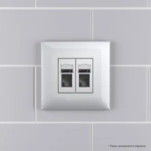 ДКС Компьютерная розетка RJ-45 в стену, кат.5e двойная, ДКС Компьютерная розетка RJ-45 в стену, кат.5e двойная,