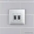 ДКС Компьютерная розетка RJ-45 в стену, кат.5e двойная, ДКС Компьютерная розетка RJ-45 в стену, кат.5e двойная,