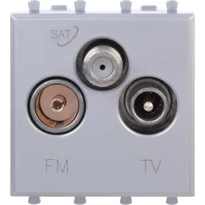 ДКС Розетка TV-FM-SAT модульная, Avanti, закаленная сталь, 2 модуля 4404532 DKC ДКС Розетка TV-FM-SAT модульная, Avanti, закаленная сталь, 2 модуля 4404532 DKC