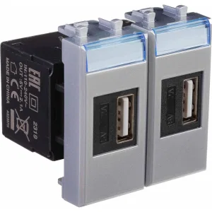 ДКС USB зарядное устройство модульное, Avanti, закаленная сталь, 2модуля, 2.1 А 4404542 DKC ДКС USB зарядное устройство модульное, Avanti, закаленная сталь, 2модуля, 2.1 А 4404542 DKC