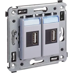 ДКС USB зарядное устройство в стену 2.1 А, Avanti, закаленная сталь 4404543 DKC ДКС USB зарядное устройство в стену 2.1 А, Avanti, закаленная сталь 4404543 DKC
