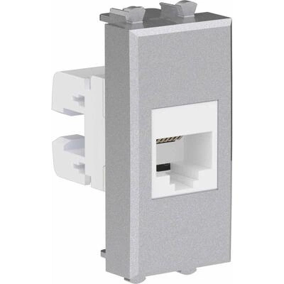 ДКС Телефонная розетка RJ-12 без шторки модульная, Avanti, закаленная сталь, 1 модуль 4404611 DKC ДКС Телефонная розетка RJ-12 без шторки модульная, Avanti, закаленная сталь, 1 модуль 4404611 DKC