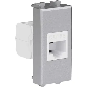 ДКС Компьютерная розетка RJ-45 без шторки модульная, кат.5е, Avanti, закаленная сталь, 1 модуль 4404661 DKC ДКС Компьютерная розетка RJ-45 без шторки модульная, кат.5е, Avanti, закаленная сталь, 1 модуль 4404661 DKC