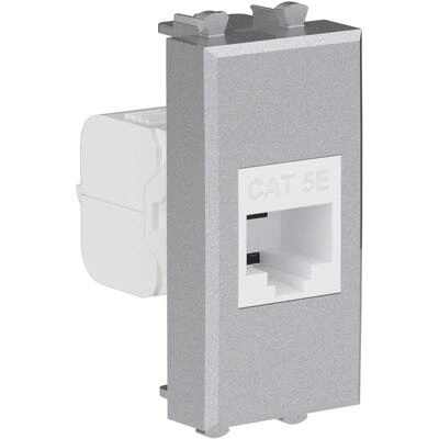 ДКС Компьютерная розетка RJ-45 без шторки модульная, кат.5е, Avanti, закаленная сталь, 1 модуль 4404661 DKC ДКС Компьютерная розетка RJ-45 без шторки модульная, кат.5е, Avanti, закаленная сталь, 1 модуль 4404661 DKC