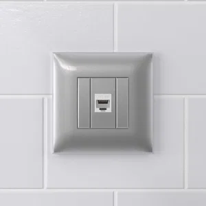ДКС Компьютерная розетка RJ-45 без шторки в стену, кат.5е одинарная, Avanti, закаленная сталь 4404663 DKC ДКС Компьютерная розетка RJ-45 без шторки в стену, кат.5е одинарная, Avanti, закаленная сталь 4404663 DKC