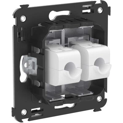 ДКС Компьютерная розетка RJ-45 без шторки в стену, кат.5е двойная, Avanti, закаленная сталь 4404664 DKC ДКС Компьютерная розетка RJ-45 без шторки в стену, кат.5е двойная, Avanti, закаленная сталь 4404664 DKC