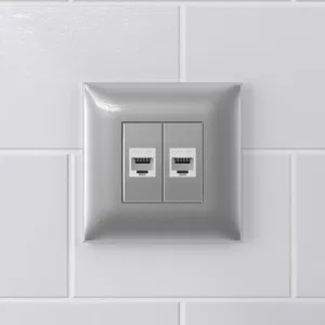 ДКС Компьютерная розетка RJ-45 без шторки в стену, кат.5е двойная, Avanti, закаленная сталь 4404664 DKC ДКС Компьютерная розетка RJ-45 без шторки в стену, кат.5е двойная, Avanti, закаленная сталь 4404664 DKC