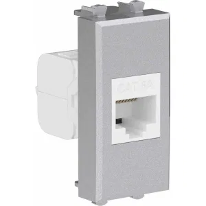 ДКС Компьютерная розетка RJ-45 без шторки модульная, кат.6А, Avanti, закаленная сталь, 1 модуль 4404671 DKC ДКС Компьютерная розетка RJ-45 без шторки модульная, кат.6А, Avanti, закаленная сталь, 1 модуль 4404671 DKC