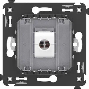 ДКС Компьютерная розетка RJ-45 без шторки в стену, кат.6А одинарная, Avanti, закаленная сталь 4404673 DKC ДКС Компьютерная розетка RJ-45 без шторки в стену, кат.6А одинарная, Avanti, закаленная сталь 4404673 DKC