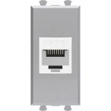 ДКС Компьютерная розетка RJ-45 без шторки модульная, кат.6, Avanti, закаленная сталь, 1 модуль 4404691 DKC