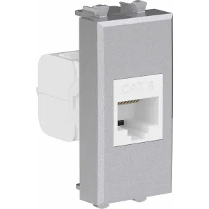 ДКС Компьютерная розетка RJ-45 без шторки модульная, кат.6, Avanti, закаленная сталь, 1 модуль 4404691 DKC ДКС Компьютерная розетка RJ-45 без шторки модульная, кат.6, Avanti, закаленная сталь, 1 модуль 4404691 DKC