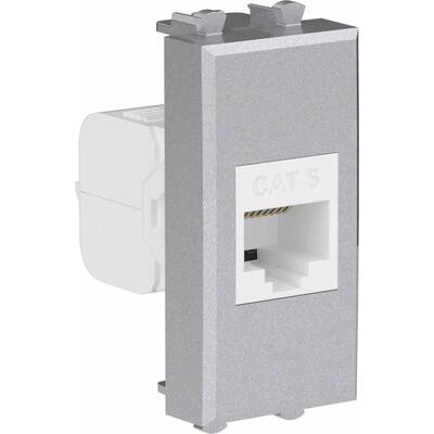 ДКС Компьютерная розетка RJ-45 без шторки модульная, кат.6, Avanti, закаленная сталь, 1 модуль 4404691 DKC ДКС Компьютерная розетка RJ-45 без шторки модульная, кат.6, Avanti, закаленная сталь, 1 модуль 4404691 DKC