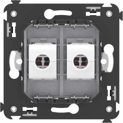 ДКС Компьютерная розетка RJ-45 без шторки в стену, кат.6 двойная, Avanti, закаленная сталь 4404694 DKC ДКС Компьютерная розетка RJ-45 без шторки в стену, кат.6 двойная, Avanti, закаленная сталь 4404694 DKC