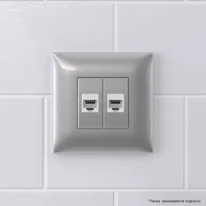 ДКС Компьютерная розетка RJ-45 без шторки в стену, кат.6 двойная, Avanti, закаленная сталь 4404694 DKC ДКС Компьютерная розетка RJ-45 без шторки в стену, кат.6 двойная, Avanti, закаленная сталь 4404694 DKC