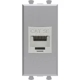 ДКС Компьютерная розетка RJ-45 без шторки модульная, кат.5е экранированная, Avanti, закаленная сталь, 1 модуль 4404761 DKC