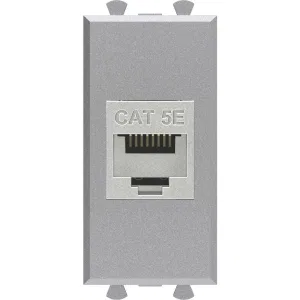 ДКС Компьютерная розетка RJ-45 без шторки модульная, кат.5е экранированная, Avanti, закаленная сталь, 1 модуль 4404761 DKC ДКС Компьютерная розетка RJ-45 без шторки модульная, кат.5е экранированная, Avanti, закаленная сталь, 1 модуль 4404761 DKC