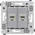 ДКС Компьютерная розетка RJ-45 без шторки в стену, кат.5e двойная экранированная, Avanti, закаленная сталь 4404764 DKC ДКС Компьютерная розетка RJ-45 без шторки в стену, кат.5e двойная экранированная, Avanti, закаленная сталь 4404764 DKC