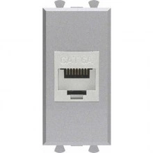 ДКС Компьютерная розетка RJ-45 без шторки модульная, кат.6А экранированная, Avanti, закаленная сталь, 1 модуль 4404771 DKC