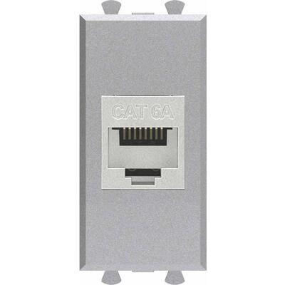 ДКС Компьютерная розетка RJ-45 без шторки модульная, кат.6А экранированная, Avanti, закаленная сталь, 1 модуль 4404771 DKC