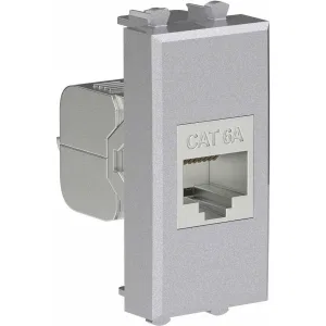 ДКС Компьютерная розетка RJ-45 без шторки модульная, кат.6А экранированная, Avanti, закаленная сталь, 1 модуль 4404771 DKC ДКС Компьютерная розетка RJ-45 без шторки модульная, кат.6А экранированная, Avanti, закаленная сталь, 1 модуль 4404771 DKC