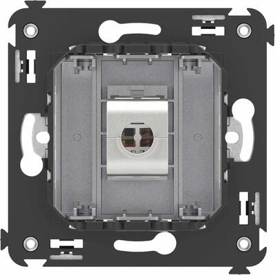 ДКС Компьютерная розетка RJ-45 без шторки в стену, кат.6А одинарная экранированная, Avanti, закаленная сталь 4404773 DKC ДКС Компьютерная розетка RJ-45 без шторки в стену, кат.6А одинарная экранированная, Avanti, закаленная сталь 4404773 DKC