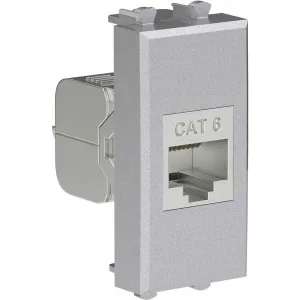 ДКС Компьютерная розетка RJ-45 без шторки модульная, кат.6 экранированная, Avanti, закаленная сталь, 1 модуль 4404791 DKC ДКС Компьютерная розетка RJ-45 без шторки модульная, кат.6 экранированная, Avanti, закаленная сталь, 1 модуль 4404791 DKC