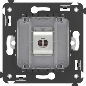 ДКС Компьютерная розетка RJ-45 без шторки в стену, кат.6 одинарная экранированная, Avanti, закаленная сталь 4404793 DKC ДКС Компьютерная розетка RJ-45 без шторки в стену, кат.6 одинарная экранированная, Avanti, закаленная сталь 4404793 DKC