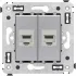 ДКС Компьютерная розетка RJ-45 без шторки в стену, кат.6 двойная экранированная, Avanti, закаленная сталь 4404794 DKC ДКС Компьютерная розетка RJ-45 без шторки в стену, кат.6 двойная экранированная, Avanti, закаленная сталь 4404794 DKC