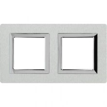 ДКС Рамка из алюминия 2 поста (4 мод.), Avanti, серая 4404834 DKC