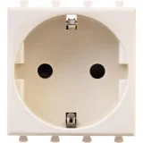 ДКС Розетка модульная, 2P+E, с з/ш, Avanti, ванильная дымка, 2 модуля 4405002 DKC