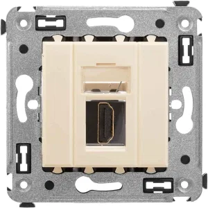 ДКС HDMI розетка одинарная в стену, тип А-А, Avanti, ванильная дымка 4405253 DKC ДКС HDMI розетка одинарная в стену, тип А-А, Avanti, ванильная дымка 4405253 DKC