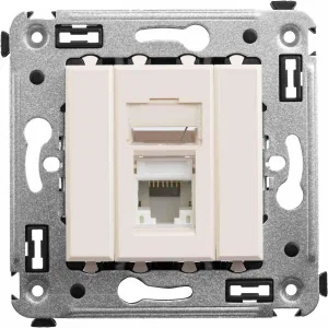 ДКС Компьютерная розетка RJ-45 в стену, кат.6 одинарная, ДКС Компьютерная розетка RJ-45 в стену, кат.6 одинарная,