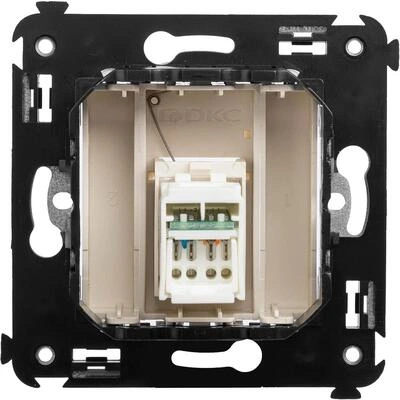 ДКС Компьютерная розетка RJ-45 в стену, кат.6 одинарная,"Avanti", "Ванильная дымка" 4405293 DKC ДКС Компьютерная розетка RJ-45 в стену, кат.6 одинарная,"Avanti", "Ванильная дымка" 4405293 DKC