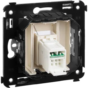 ДКС Компьютерная розетка RJ-45 в стену, кат.6 одинарная, ДКС Компьютерная розетка RJ-45 в стену, кат.6 одинарная,