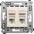 ДКС Компьютерная розетка RJ-45 в стену, кат.6 двойная, Avanti, ванильная дымка 4405294 DKC ДКС Компьютерная розетка RJ-45 в стену, кат.6 двойная, Avanti, ванильная дымка 4405294 DKC